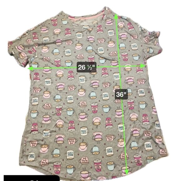 Secret Treasures NWT Coffee Themed Short Sleeved Nightgown Sz 2X - Picture 7 of 8